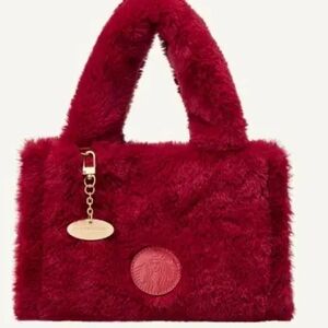 Starbucks Limited Edition Red Faux Fur Handbag - Luxurious Look